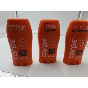 3 Carpe Coconut Vanilla Scented ANTIPERSPIRANT DEODORANT UNDERARM LOTION 1.76 OZ